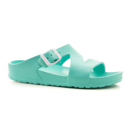 

Corkys Womens Hey Girl Pool Party Slip-on Top Strap Waterproof Sandal (9 Aqua)
