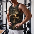 thumbnail image 5 of Gukieu Metal Evil Skull Print Men's Quick Dry Fitness Vest, Round Neck Sleeveless Fitness Bodybuilding Top-Small, 5 of 7