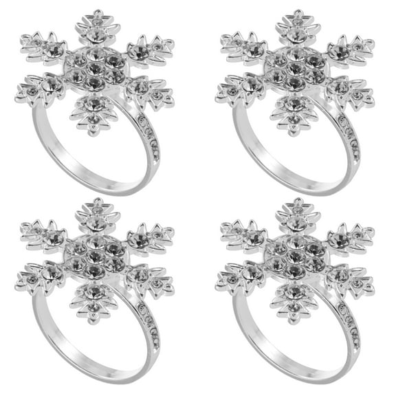 FOMIYES 4-Pack Holiday Napkin Decorative Alloy Napkin Holders for Kitchen, Bars, and Dining Table