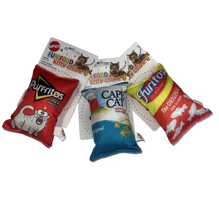 Set of 3 Furitos, Purritos & Cape Cat Bags Catnip Cat Toys Plush Crinkle