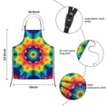 thumbnail image 3 of Colorful Rainbow Tie Dye Spiral Pattern Kids Aprons for Girls and Boys,Adjustable Neck Strap Toddler Aprons for Kids Cooking Baking, 3 of 6