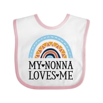 Inktastic My Nonna Loves Me Rainbow Boys or Girls Baby Bib