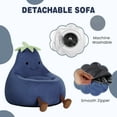 thumbnail image 2 of MCQ 31 Inch Bean Bag Chair, Small-Scale Sofa Couch with Soft Filler, Dark Blue, 2 of 7