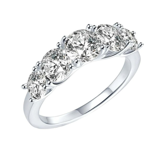 Anillo de banda de circón para mujer, elegante joyería decorativa con estilo para San Valentín 6