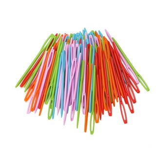 100 Pcs Large Eye Plastic Needles, 2.7inch/7cm Learning Needles, Yarn  Needles Darning Needle Plastic Sewing Needles Tapestry Needles, Safety  Plastic Lacing Needles for Kids and Sewing Handmade Crafts 