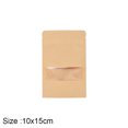 thumbnail image 3 of Bolsas con cierre hermético de papel Kraft con ventana, 20 o 50 unidades, para guardar alimentos, refrigerios, té, regalos, bodas y hogar, 3 of 5