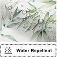 thumbnail image 4 of Green Bamboo Shower Curtain, Watercolor Green Leaves Shower Curtain for Bathroom Waterproof Fabric Spring Botanical Shower Curtain Set with Hooks, 72x72 Inch, 4 of 6