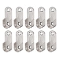 thumbnail image 1 of Soportes de Extremo de Varilla de Closet Ovalados Uxcell Soporte de Brida para Varilla Ajuste Diámetro 0.63'' Aleación de Zinc Tono Plateado 10PCS, 1 of 3