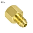 thumbnail image 3 of Uxcell Brass Straight Fitting 1/4SAE Male to 5/16SAE Female Thread Pipe Fittings 2 Pack, 3 of 5