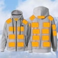 thumbnail image 2 of Heated Jackets for Men 23 Heating Zones 3 Level Temperature Control Zip Up Heated Hoodie Powered by Power Bank (Not Included), 2 of 10