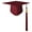 Wine Red, variant on Soumake Adult Graduation Hat With Tassel Solid Color Non-Fading High School Bachelor Graduation Hat Cosplay Prop Household