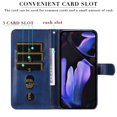 thumbnail image 4 of For Google Pixel 9a 6.3-inch Wallet Case for Women Men Multi-Card Slots Zipper Pocket Leather Phone Case,Blue,For Pixel 9a, 4 of 7