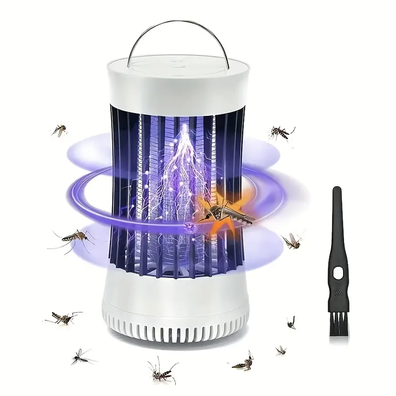 1pc Purple Light Mosquito Trap, Electric Mosquito Killer, Fan Suction