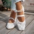 thumbnail image 5 of Women’s Square Toe Flat Shoes, Casual Slip On Comfort Everyday Walking Flats, 5 of 6