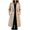 Khaki, variant on Women's Tweed Jacket Mid-Length Long Sleeve Double Breasted with Pockets Warm Coat for Work Days Black