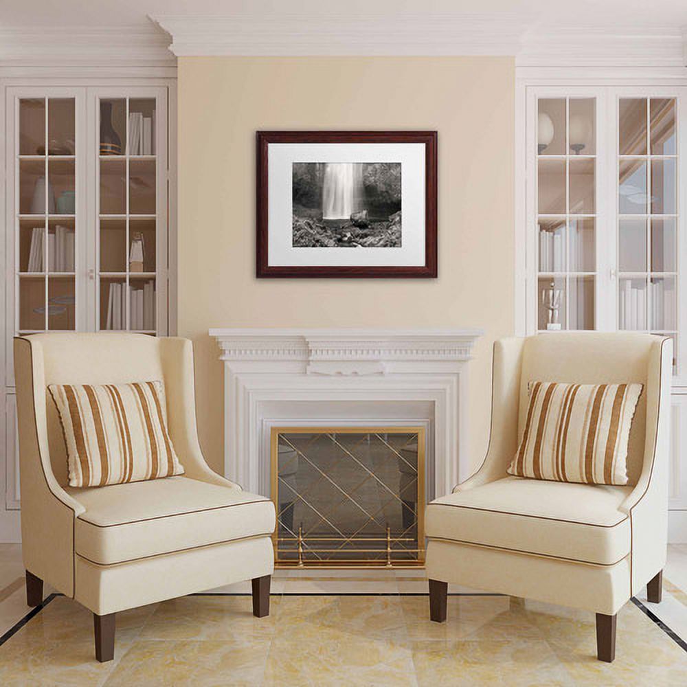 Trademark Fine Art "Multnomah BW" Canvas Art by Pierre Leclerc, White Matte/Wood Frame