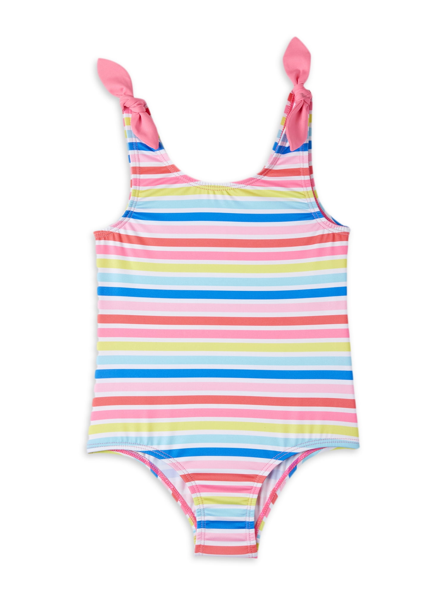 Pink Platinum Girls Baby Unicorn Rainbow Print Swimsuit
