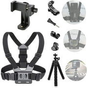 TANSUO Mobile Phone Chest Mount Strap Holder, Chest Mount Harness Strap Mount for Gopro and Action Camera Adjustable