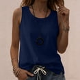 thumbnail image 2 of Sahpxhe Sleeveless Cotton Tank Tops for Women Round Neck Casual Loose Flowy Summer Top Solid Color Basic Tunic Shirts Light Blue L, 2 of 6