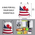 thumbnail image 2 of Easygdp USA Canada Flag Drawstring Backpack Gym Bag,Sport Gym Sackpack,Gym Sack with Side Pocket for Men Women, 2 of 6