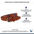 thumbnail image 4 of CTM  Braided Studded Dress Belt (Women), 4 of 4
