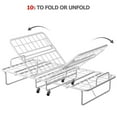 thumbnail image 4 of Slumbrae Folding Bed with Mattress, Twin Size, Heavy Duty Steel Slat Frame, Portable Rollaway Bed with Memory Foam Mattress with Bamboo Rayon Cover, Easy Assembly, Ideal for Guests & Camping, White, 4 of 7