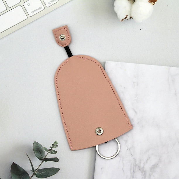 Estuche de cuero para llavero de automóvil Estuche extraíble para llaves Bolsa de almacenamiento para llavero con cerradura para el hogar Estuche protector para llavero de automóvil
