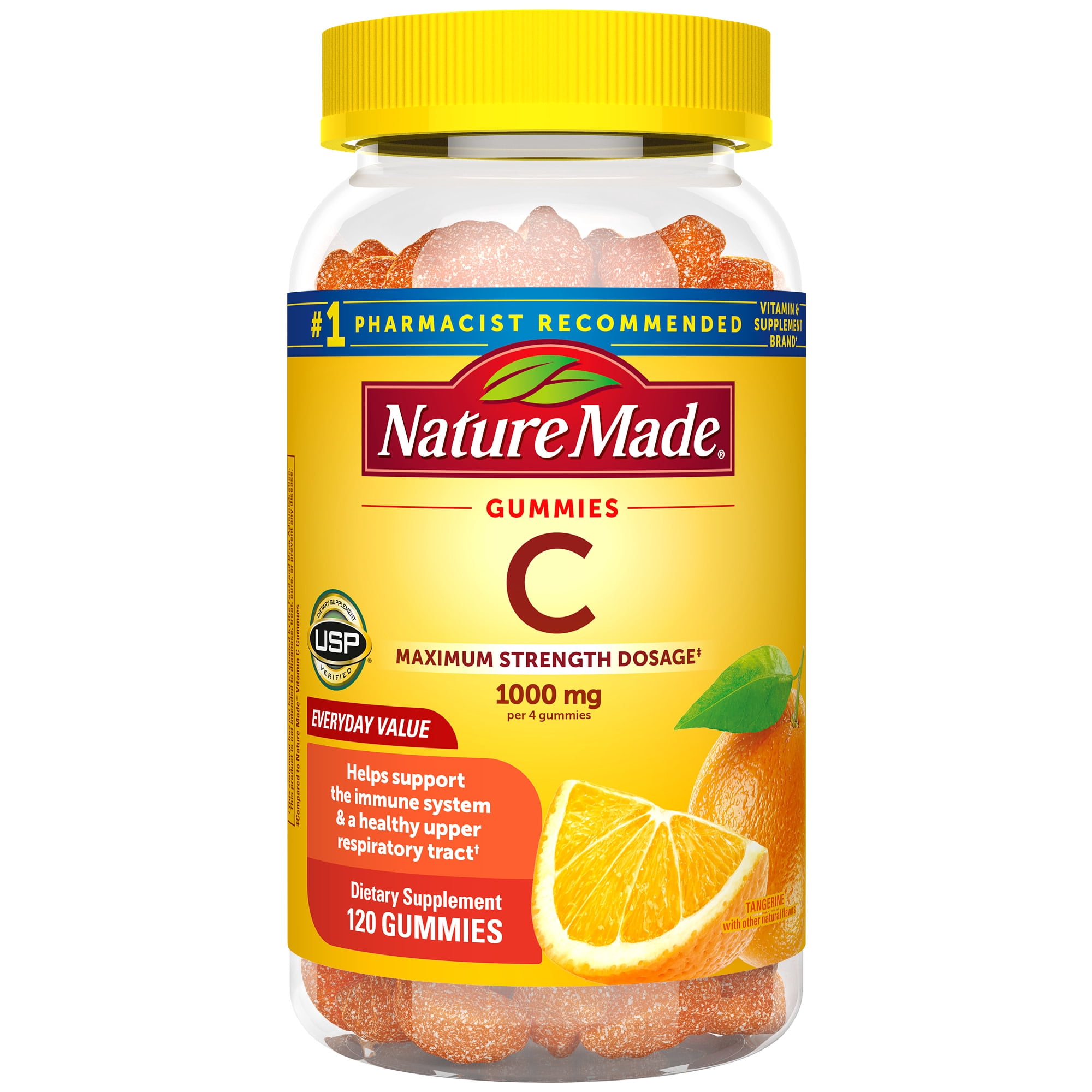 (3 pack) Nature Made Maximum Strength Dosage Vitamin C Gummies, 1000mg per Serving, 120 Count