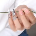 thumbnail image 4 of Nail Cover Rings Rhinestone - 4PCS Elegant Fingernail Rings Finger Decorations, 4 of 10