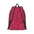 thumbnail image 3 of Daiia Red Glitter Vintage Canvas Backpack for Men and Women ,Hiking Backpack,Travel Laptop Bag for School,Large Capacity Backpack, 3 of 8