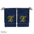 thumbnail image 3 of Monogrammed Hand Towel, Personalized Gift, 16 x 30 Inches - Set of 2 - Gold Embroidered Towel - Extra Absorbent 100% Turkish Cotton - Soft Terry Finish - for Bathroom, Kitchen and Spa - Script X Navy, 3 of 3