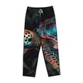 thumbnail image 4 of Daiia Colorful Plant Turtle A Women's Sleep Pant with Pockets and Drawstring,Pajama Pants-X-Large, 4 of 9