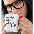 thumbnail image 2 of 3drose, Image of No Talkie Before Coffee Quote, 15oz Two-tone Red Mug, 2 of 6