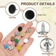 thumbnail image 3 of 60Pack Upholstery Tacks, 11mmx10mm Flat Head Thumb Tack, Black, 3 of 7