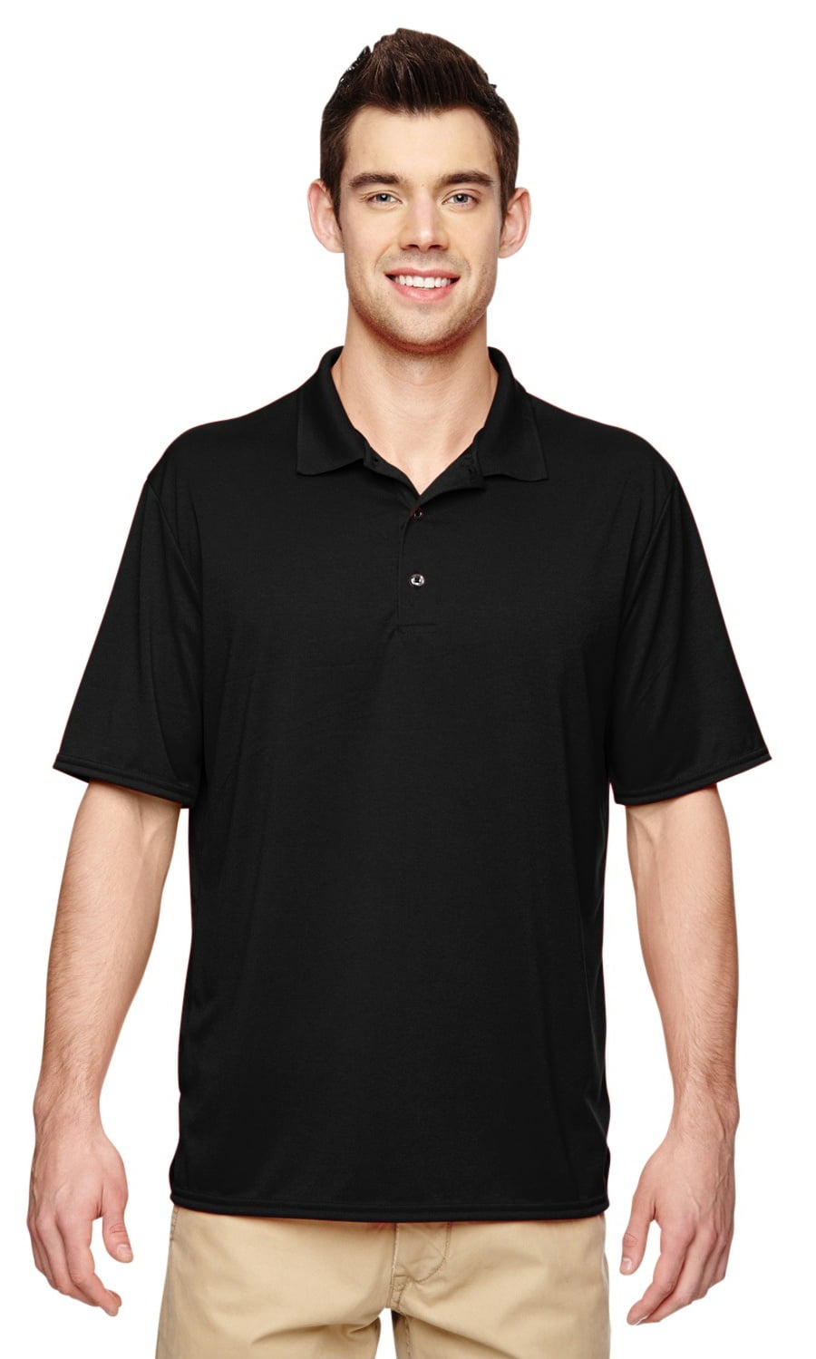 Gildan - The Gildan Adult Performance 47 oz Jersey Polo Shirt - BLACK ...