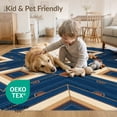 thumbnail image 3 of ODIKA Navy Contemporary Long Symmetrical Mosaic Eclectic Accessories Pet Friendly & Kids Safe Play for Playroom, Bedroom, Reading Nook, 3 of 6