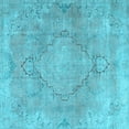 thumbnail image 1 of Ahgly Company Indoor Square Persian Light Blue Traditional Area Rugs, 4' Square, 1 of 4