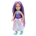 thumbnail image 5 of Barbie Chelsea Royal Small Doll with Purple Hair, Removable Skirt, Shoes & Hair Accessory, 6-inch Toy, 5 of 7