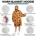 thumbnail image 5 of Wearable Oversized Blanket,Halloween Witches on Brooms Pattern Wearable Blanket Hoodie for Adults,Cozy Hooded Blankets with Super Pockets,Super Warm Fuzzy Pullover for Women & Men, 5 of 6