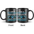 thumbnail image 2 of Prostate Cancer Survivor Gifts, I Beat Cancer Mug, I Am A Prostate Cancer Survivor Ceramic Coffee Cup Birthday Gifts For Men Women 11Oz Black, 2 of 5