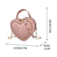 thumbnail image 4 of LSLJS Heart Shape Tote Bag for Women, Small PU Leather Crossbody Bag with Chain Strap, Zip Around Shoulder Bag Love Clutch Purse Handbag Romantic Birthday Valentines Gifts for Her, Suit for Wedding, 4 of 4