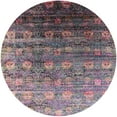 thumbnail image 1 of Ahgly Company Indoor Round Mid-Century Modern Maroon Purple Oriental Area Rugs, 5' Round, 1 of 6