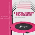 thumbnail image 4 of Soozier 40" Rebounder Trampoline for Adult with Adjustable Handle, Pink, 4 of 10