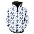 thumbnail image 1 of Sudadera con capucha y cremallera con diseño de mariposa de dibujos animados para hombre, estilo Harajuku, informal, hip hop, para adolescentes, gran oferta 2024, ropa de calle unisex divertida, 1 of 6