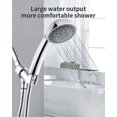 thumbnail image 3 of Cabeza de ducha de alta presión con modo de pausa y spa de masaje, pulverizador de cabezal de ducha portátil de 5 configuraciones con 60 & quot; Manguera de acero inoxidable, fácil de instalar Feliz Sencillez, 3 of 5