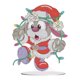 thumbnail image 1 of (SSM009) Adorno Conejito Navideño (Diamante Forma Especial Una Cara + Diamante Brillante), 1 of 9