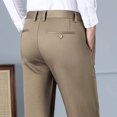 thumbnail image 3 of Otoño 2024 Pantalones casuales de negocios para hombre Pantalones de oficina elásticos rectos de corte regular clásicos Ropa de marca Negro Azul Caqui Gris, 3 of 4