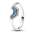 thumbnail image 4 of Anillo bicolor con combinación de sol y luna, apilable, personalidad brillante, anillo de mujer, regalo de pareja, joyería, 4 of 6