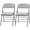 2-pack - Fabric White, variant on Pack of 4 (Fabric/Vinyl) Steel Frame Metal Foam Padded Folding Chairs (Black, Gray, White)