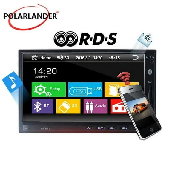 7 inches 2 DIN Car Radio Bluetooth Stereo Touch Screen AM/FM/RDS MP5 Player USB/SD/AUX Car Stereo Car Audio